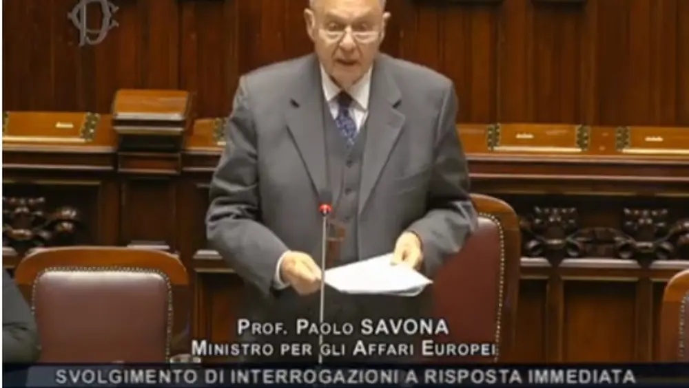 Question time, ministro Savona su quadro finanziario pluriennale