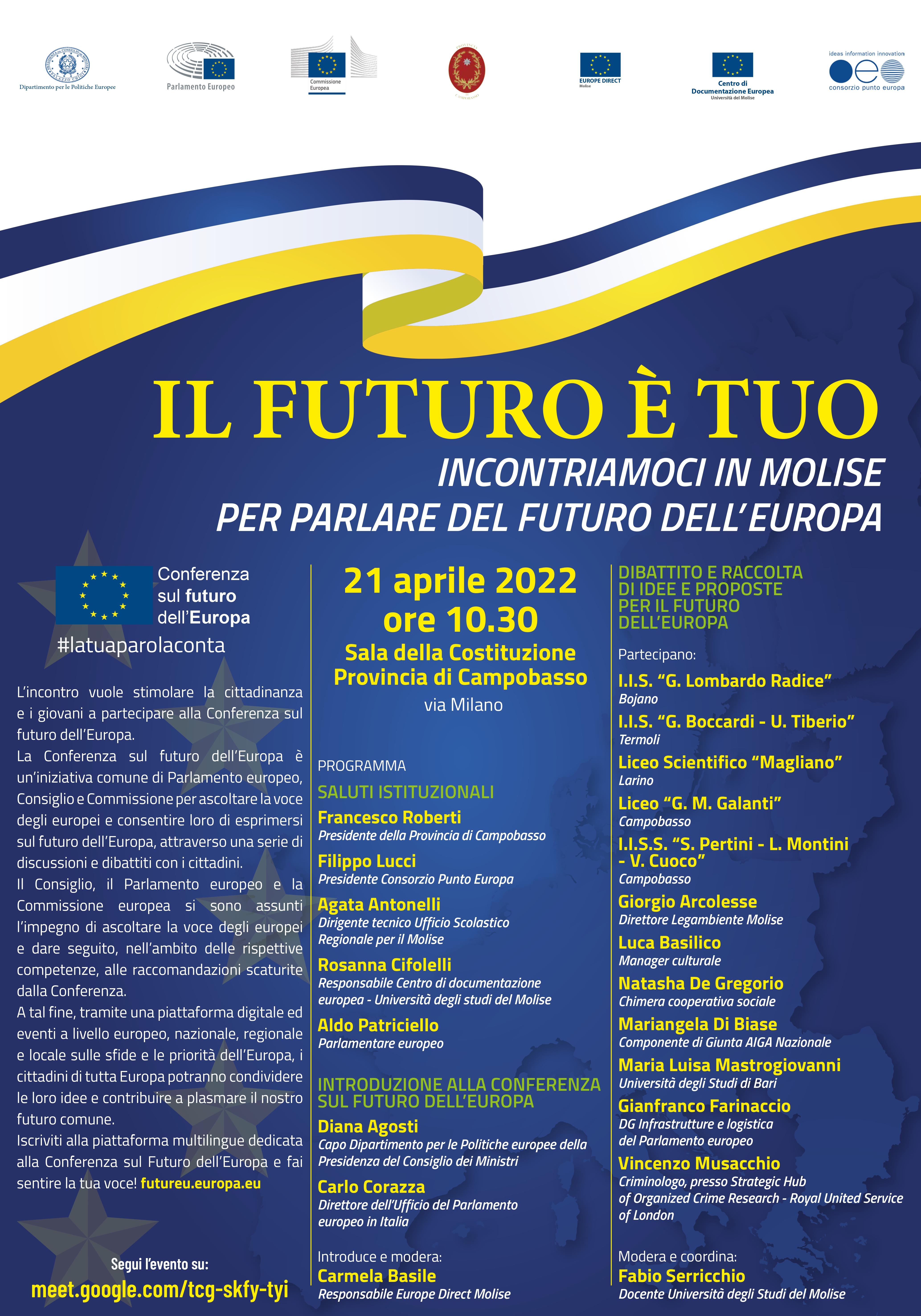 "Il futuro è tuo - Incontriamoci in Molise per parlare del futuro dell'Europa"