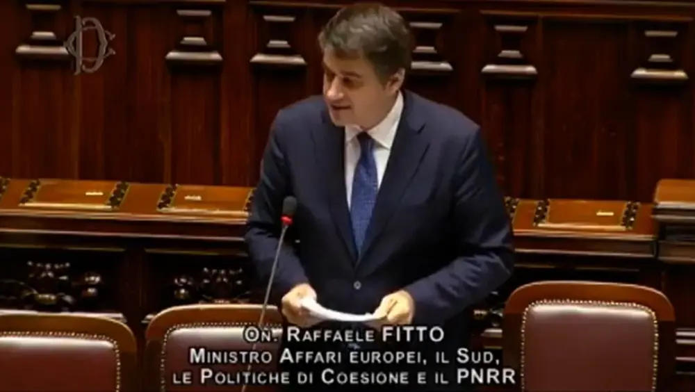 Question time del Ministro Fitto sugli aiuti di Stato
