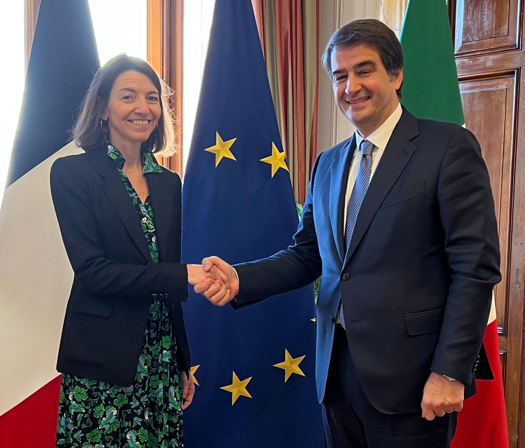 Ministro Fitto incontra il Ministro francese Laurence Boone