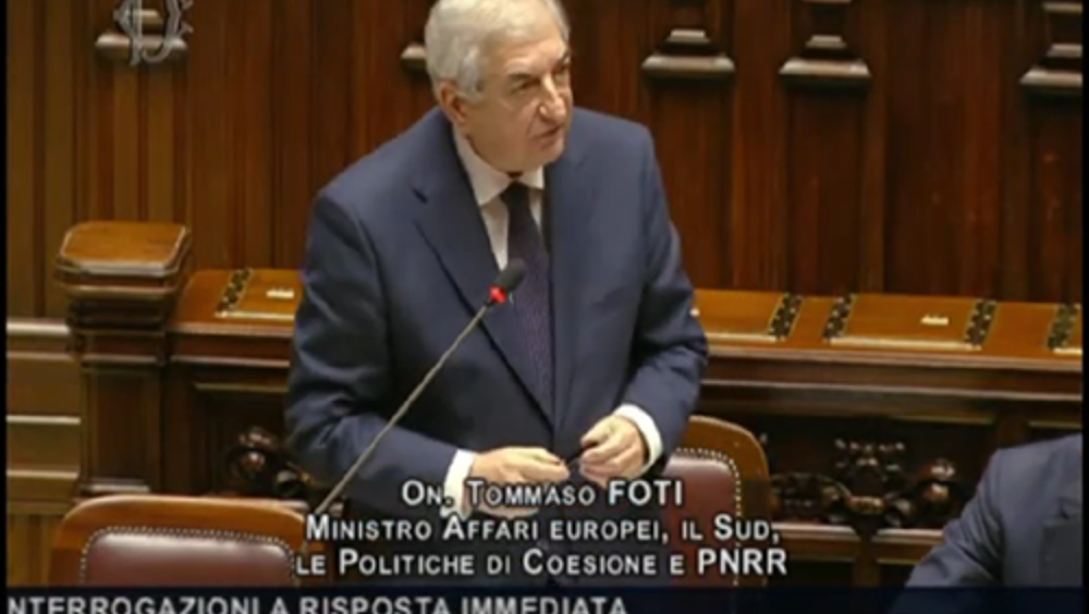 Question time del Ministro Foti alla Camera